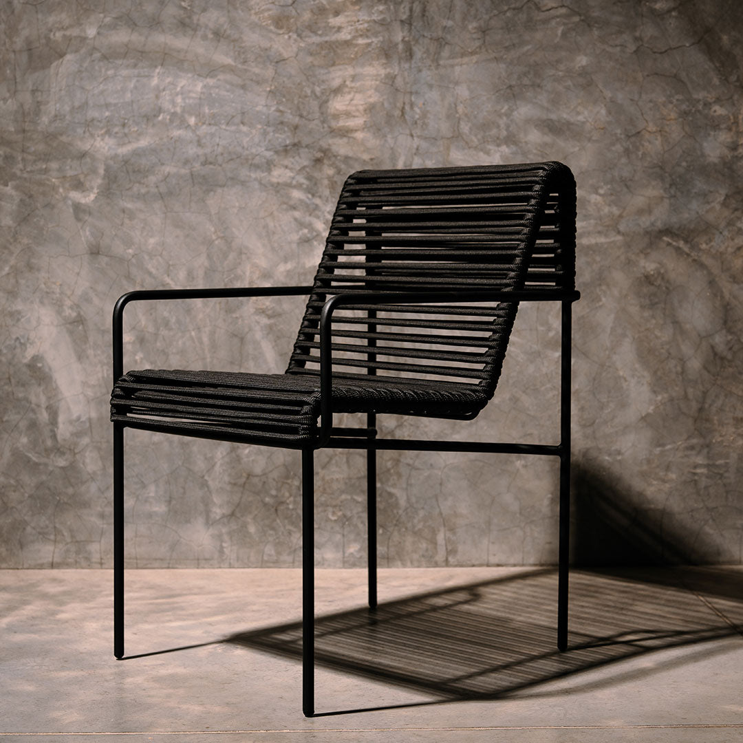 Premium California Outdoor Dining Armchair - Weather-Resistant Patio Chair for Backyard, Garden & Poolside Relaxation