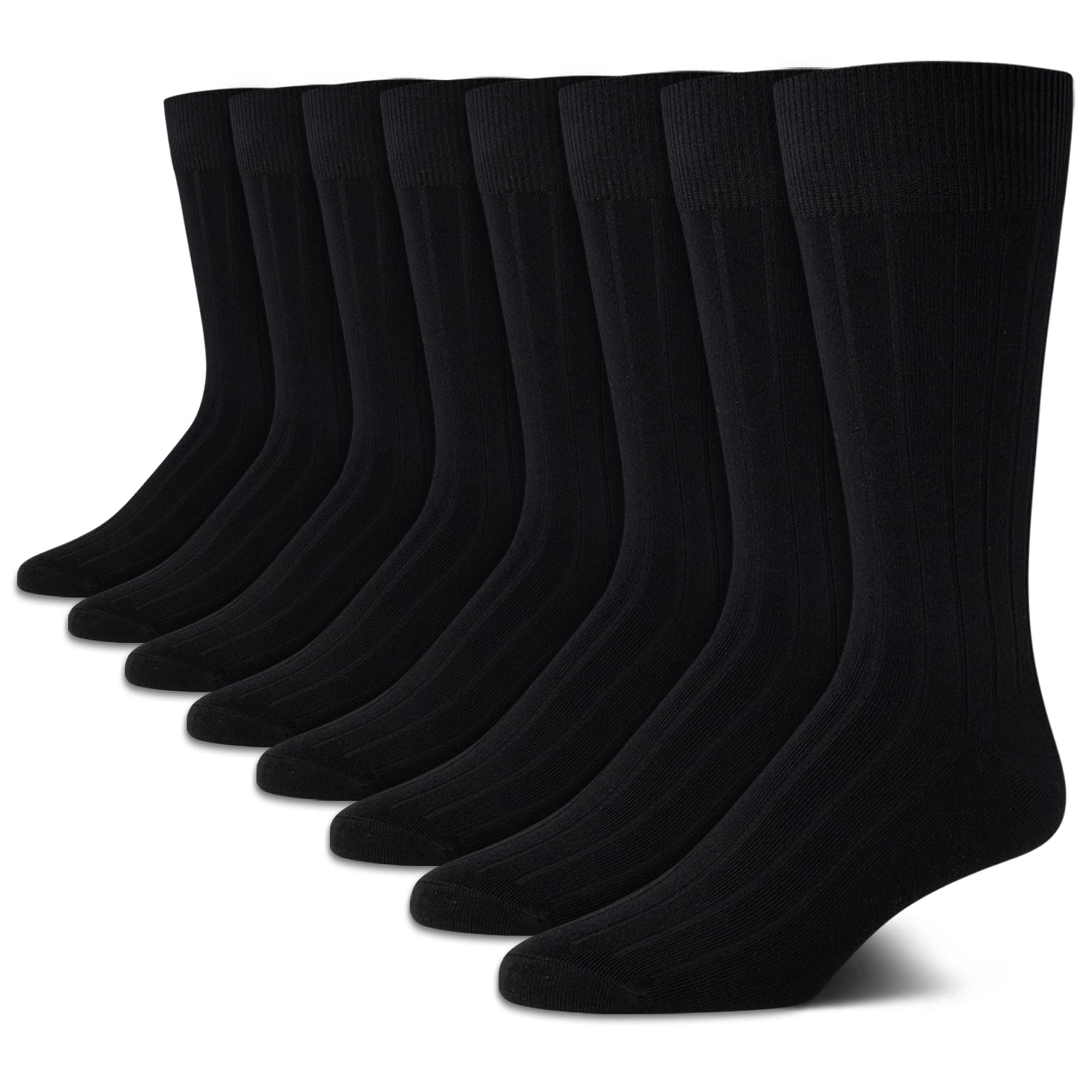 Calvin Klein Men's 8-Pack Cotton Blend Performance Crew Socks - Breathable Athletic & Dress Socks for Men (US Size 7-12) - Perfect for Work, Gym & Everyday Wear