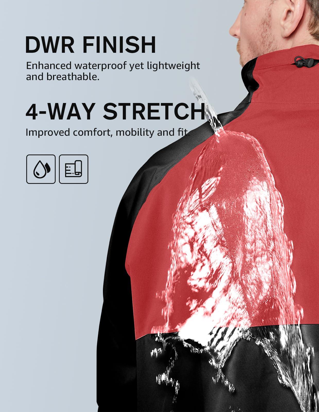 Waterproof Golf Rain Suits for Men - All-Weather Performance Jacket & Pants Set for Golf, Hiking & Outdoor Sports - Stay Dry in Heavy Rain