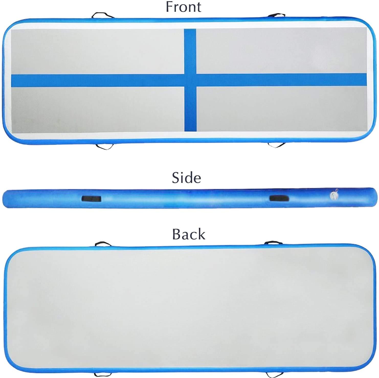 Inflatable Tumbling Air Track Mat - Foldable Gym Floor for Gymnastics, Cheerleading & Home Workouts - Perfect for Indoor Training & Kids Play Area