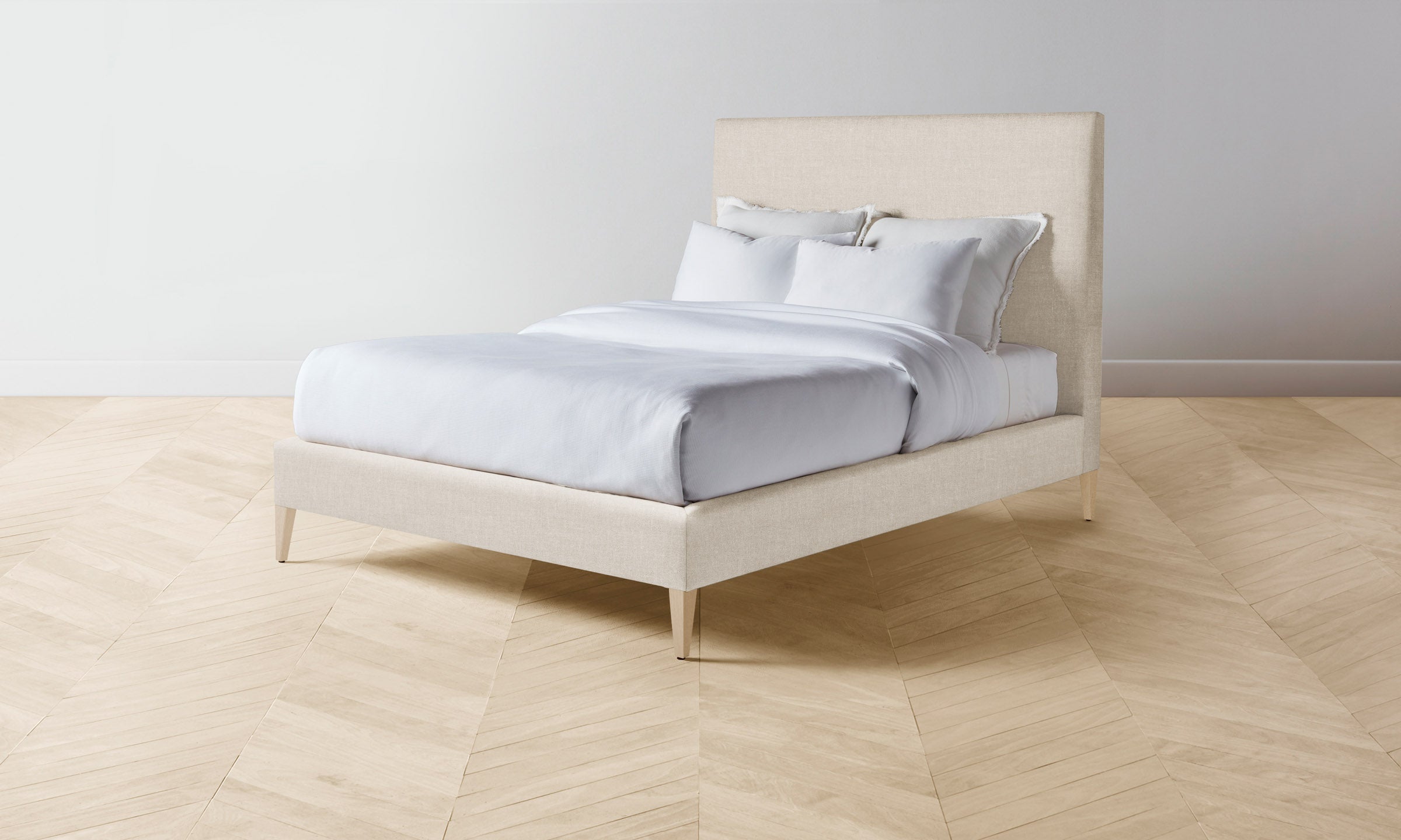 The Essex Bed - Heritage Belgian Linen Upholstered Bed Frame | Luxurious Bedroom Furniture for Modern Homes