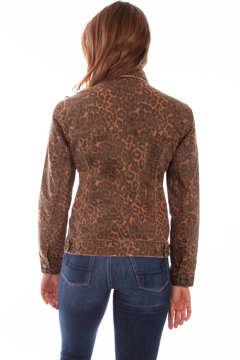 Stylish Women's Leopard Print Denim Jacket - Vintage Inspired Scully Jacket for Casual Outfits & Fall Fashion