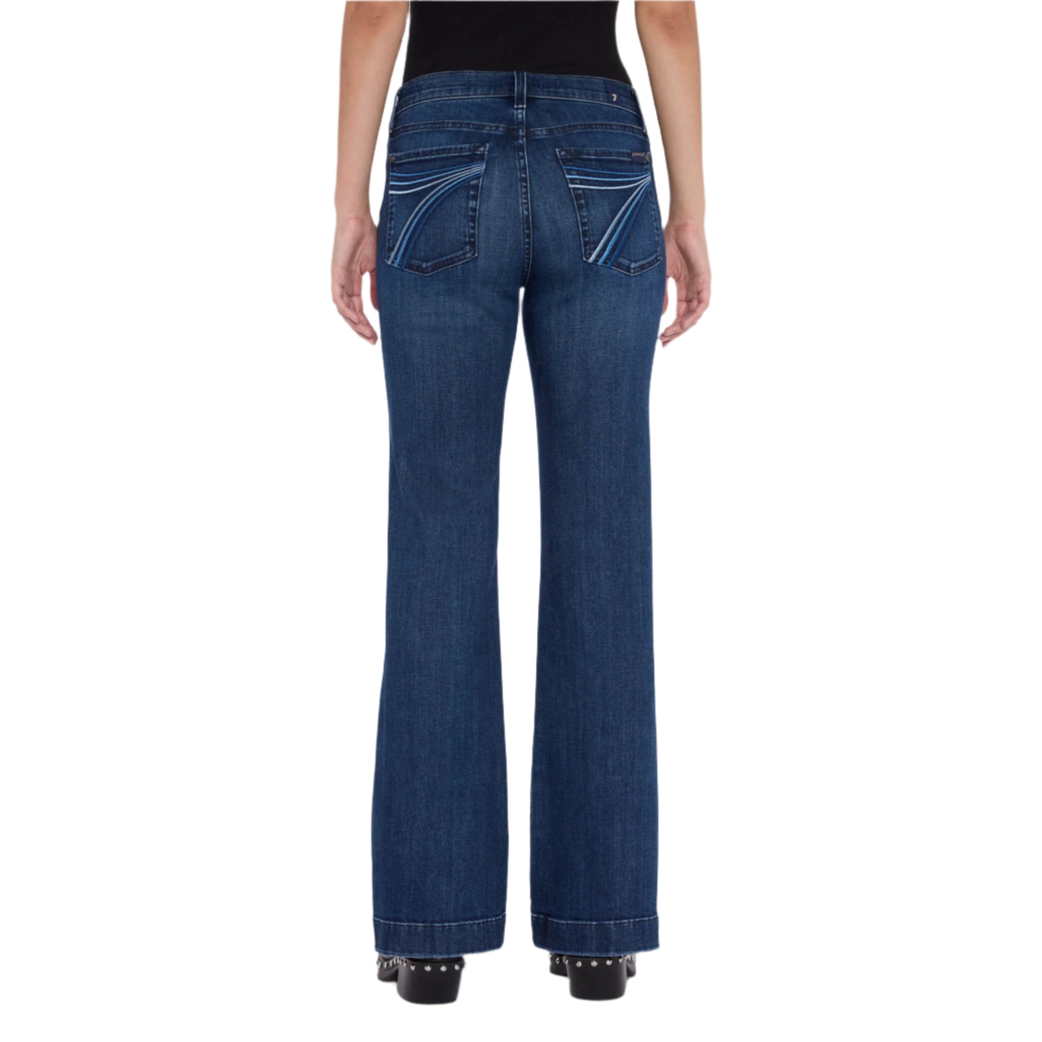 7 For All Mankind Women's Soho Slim Illusion Dojo Skinny Jeans - High Waist Stretch Denim Pants for Casual Wear & Night Out