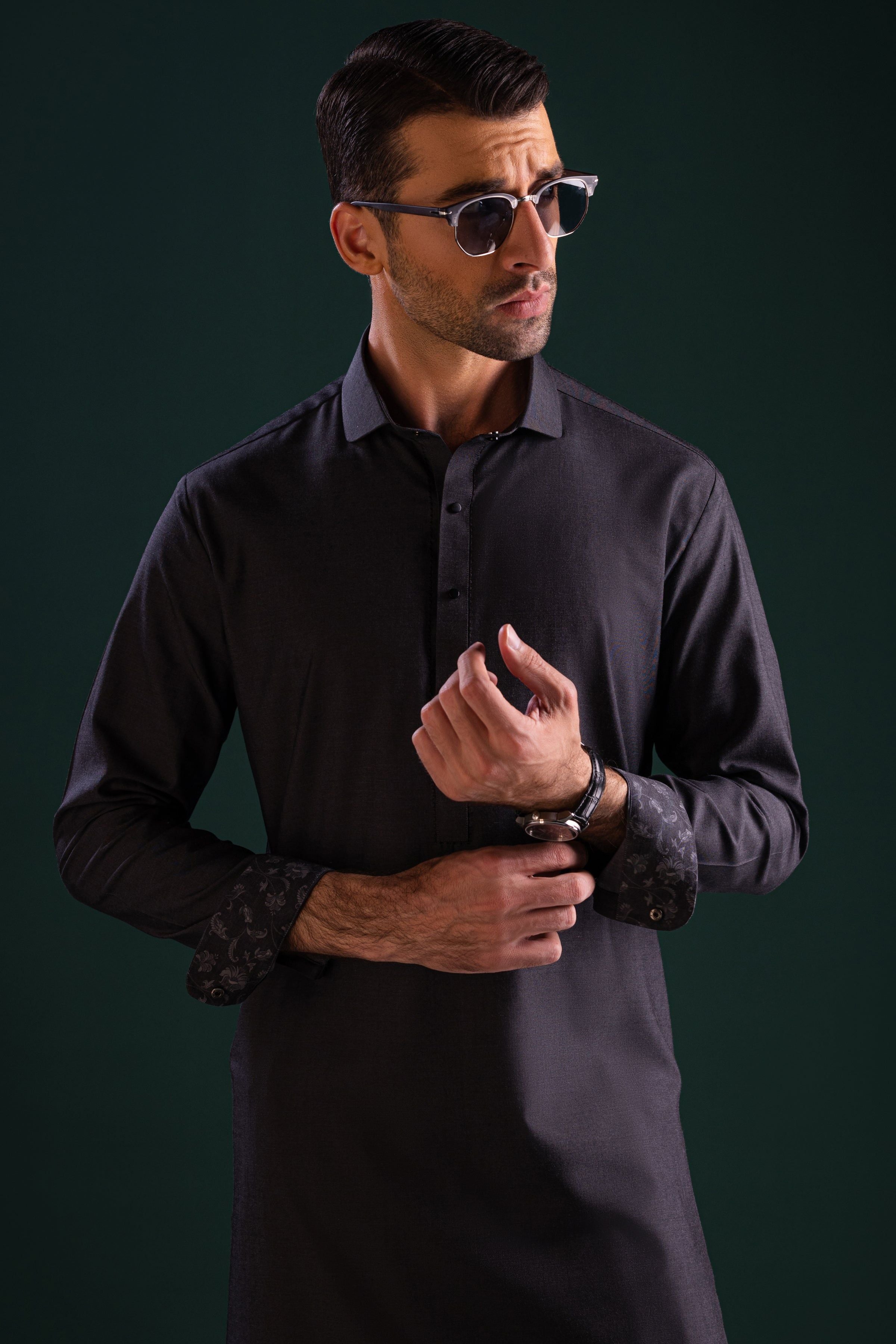 Blended Grey Shalwar Kameez - Traditional Pakistani Outfit for Men & Women | Perfect for Cast & Crew, Weddings & Cultural Events