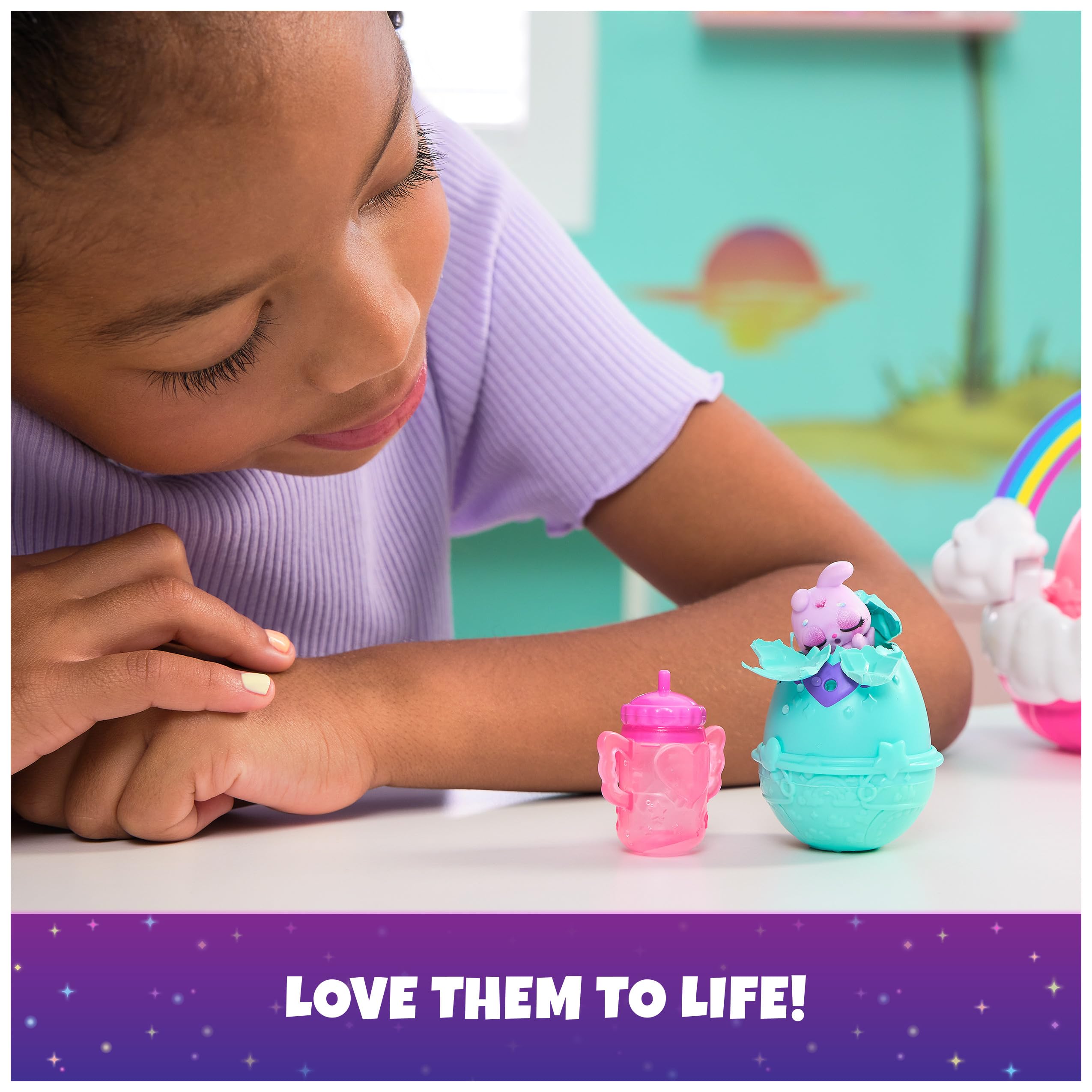 Hatchimals Alive Neon Rainbow Spring Basket Toy - 3 Self-Hatching Easter Eggs, Interactive Kids Toy for Girls & Boys Ages 3+ | Fun Birthday Gift & Easter Basket Stuffers for Toddlers | Perfect for Easter Celebrations, Playtime & Surprise Egg Hunts