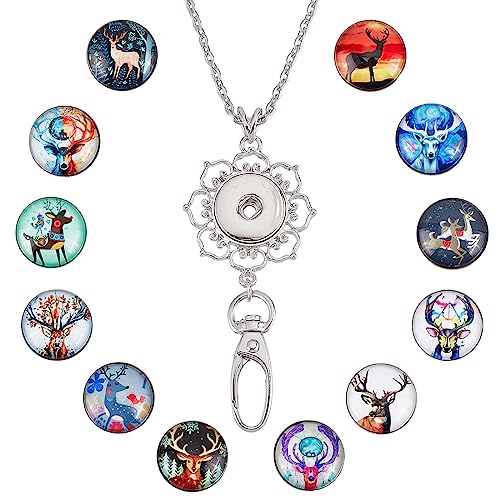 1+12 Magic Reindeer Button Lanyard