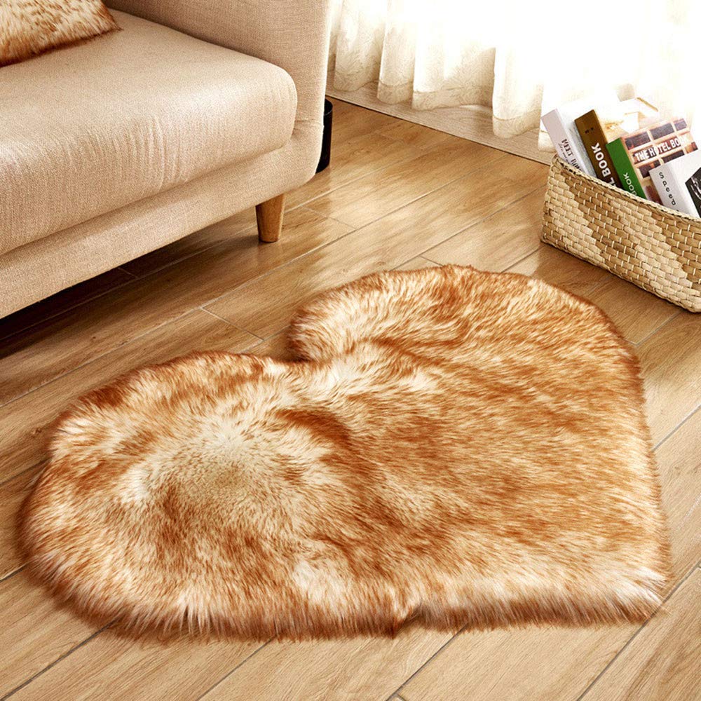 Luxury CANAFA Faux Fur Throw Blanket - Soft Wool Imitation Sheepskin Rug, Non-Slip Shaggy Carpet for Bedroom, Living Room & Dorm Decor - Perfect Cozy Gift for Christmas, Housewarming & Winter Nights