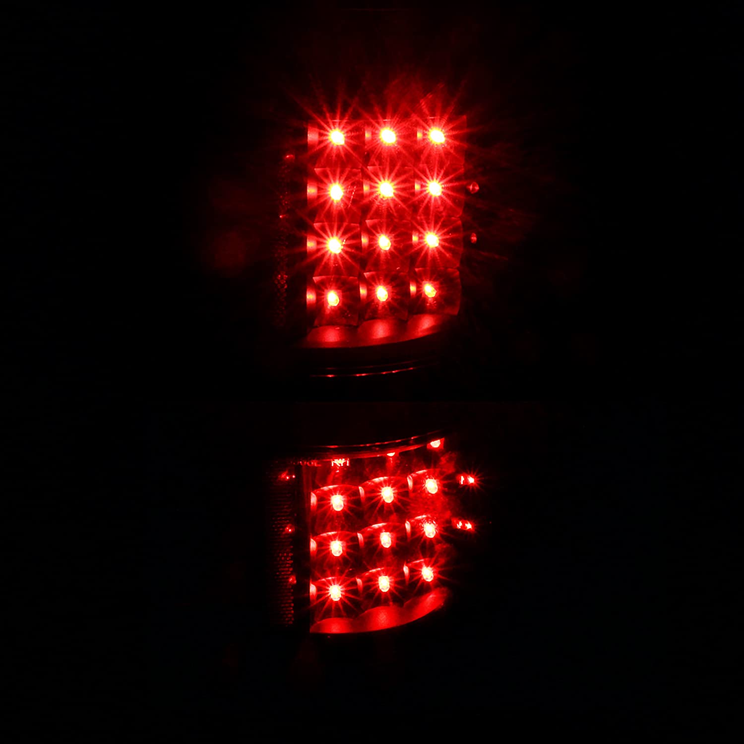 Spec-D Tuning LED Brake Lamps - Black Rear Tail Lights for 2009-2014 Ford F-150 (Pair, Left & Right) - High Visibility & Style Upgrade for Night Driving & Custom Truck Builds