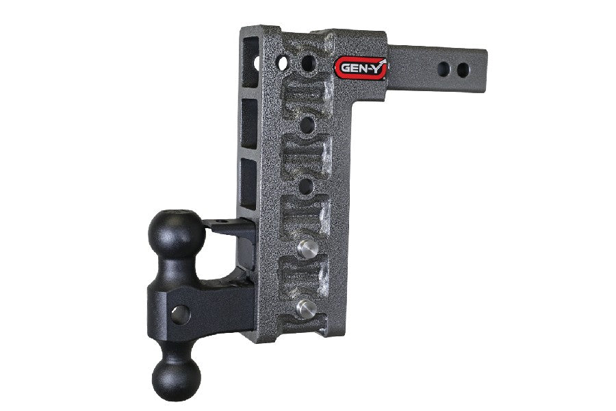 GEN Y Hitch Mega Duty Drop Hitch with Ball Mount and Pintle Lock - 2 Inch Shank, 10 Inch Drop - Heavy Duty Towing for Trucks, Trailers & Off-Road Vehicles