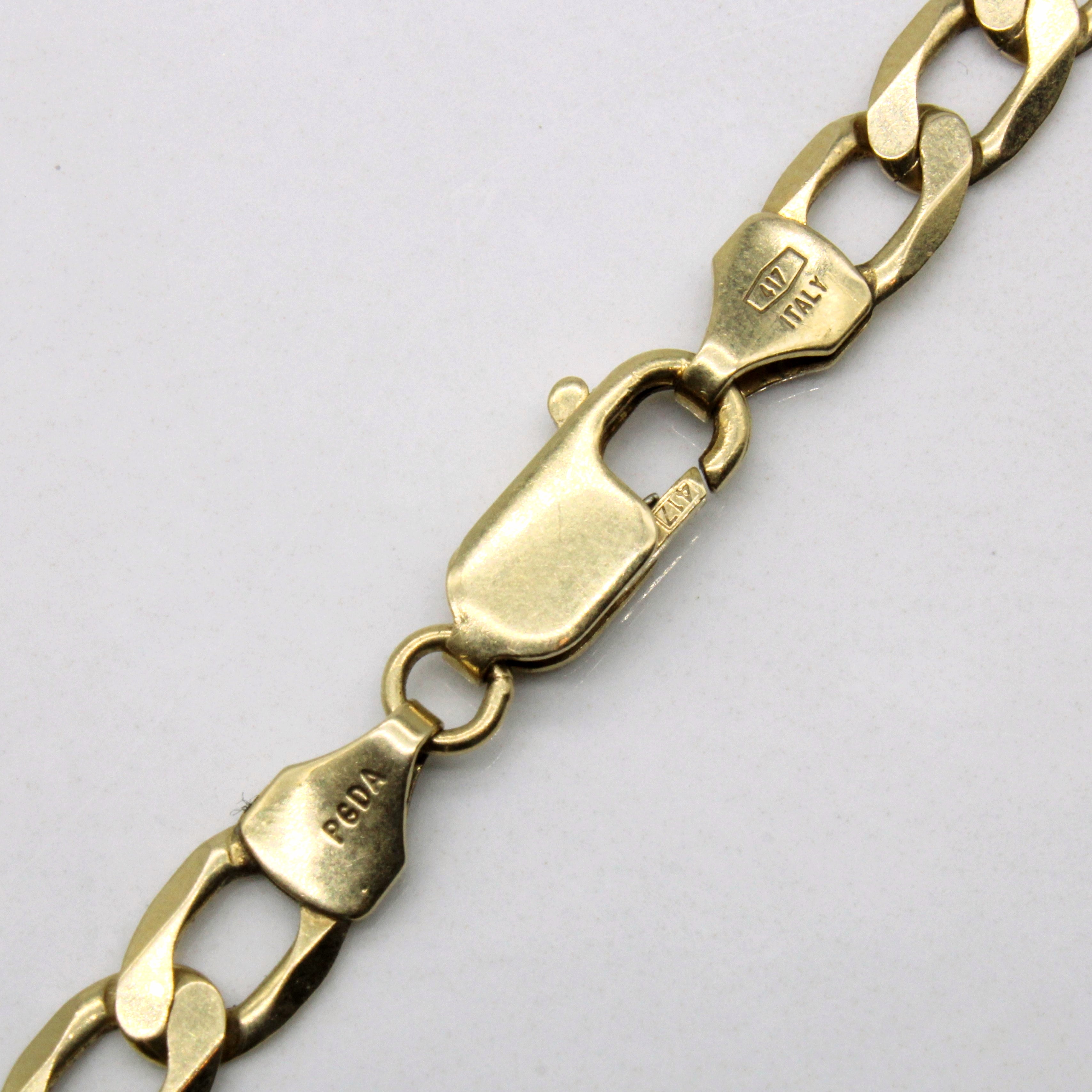 10K Yellow Gold Curb Link Chain Necklace - 20 Inch Classic Unisex Jewelry for Everyday Wear, Gifts & Special Occasions