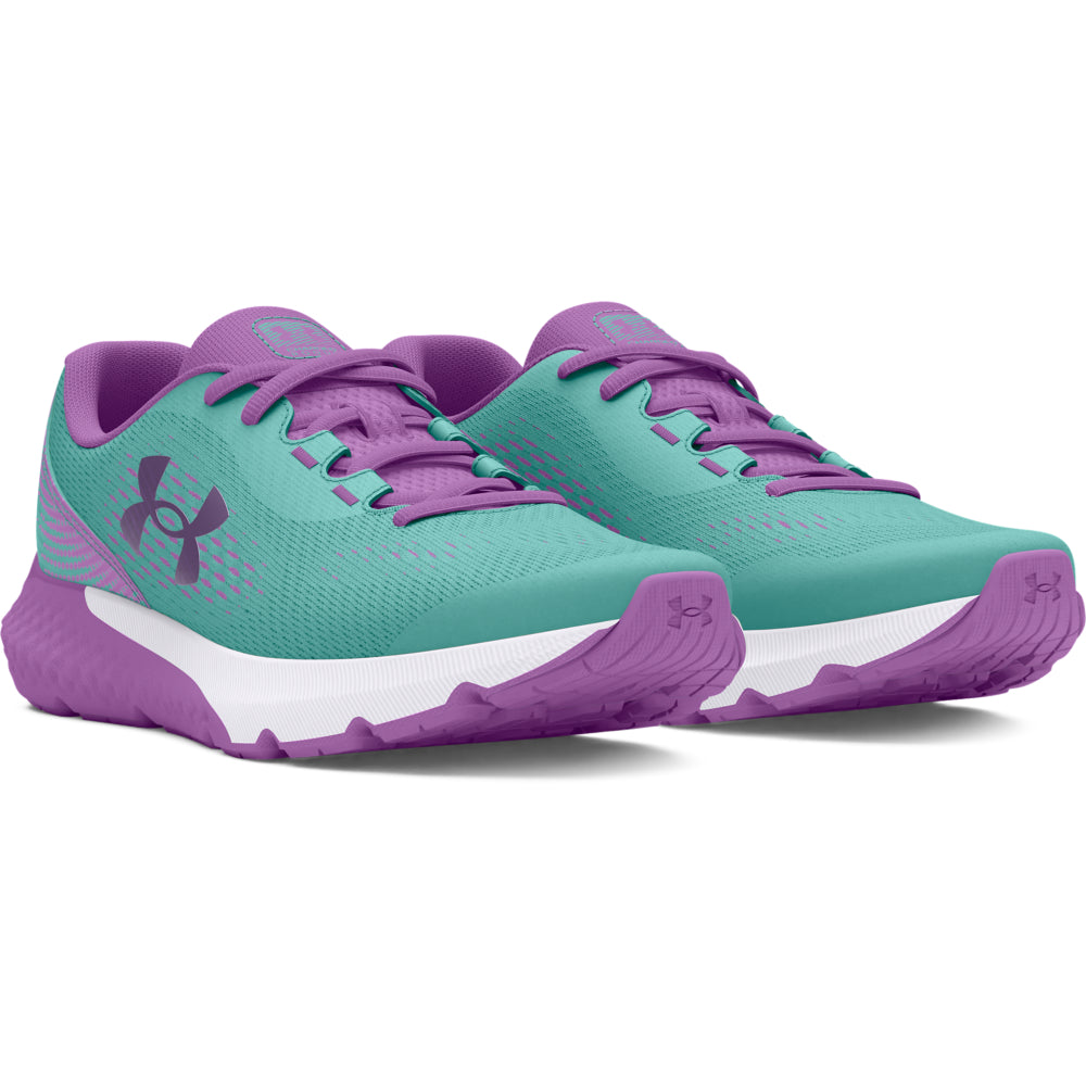 Under Armour Youth Charged Rogue 4 Running Shoes for Girls - Lightweight Athletic Sneakers for School, Training & Sports Performance