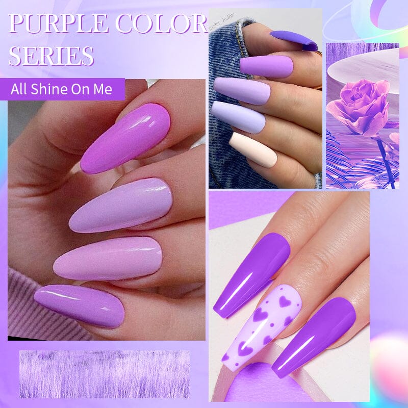 Purple Series Gel Nail Polish 10ml - Long-Lasting UV/LED Soak Off Gel for Manicures & Pedicures - Perfect for Nail Salons & DIY Home Nail Art