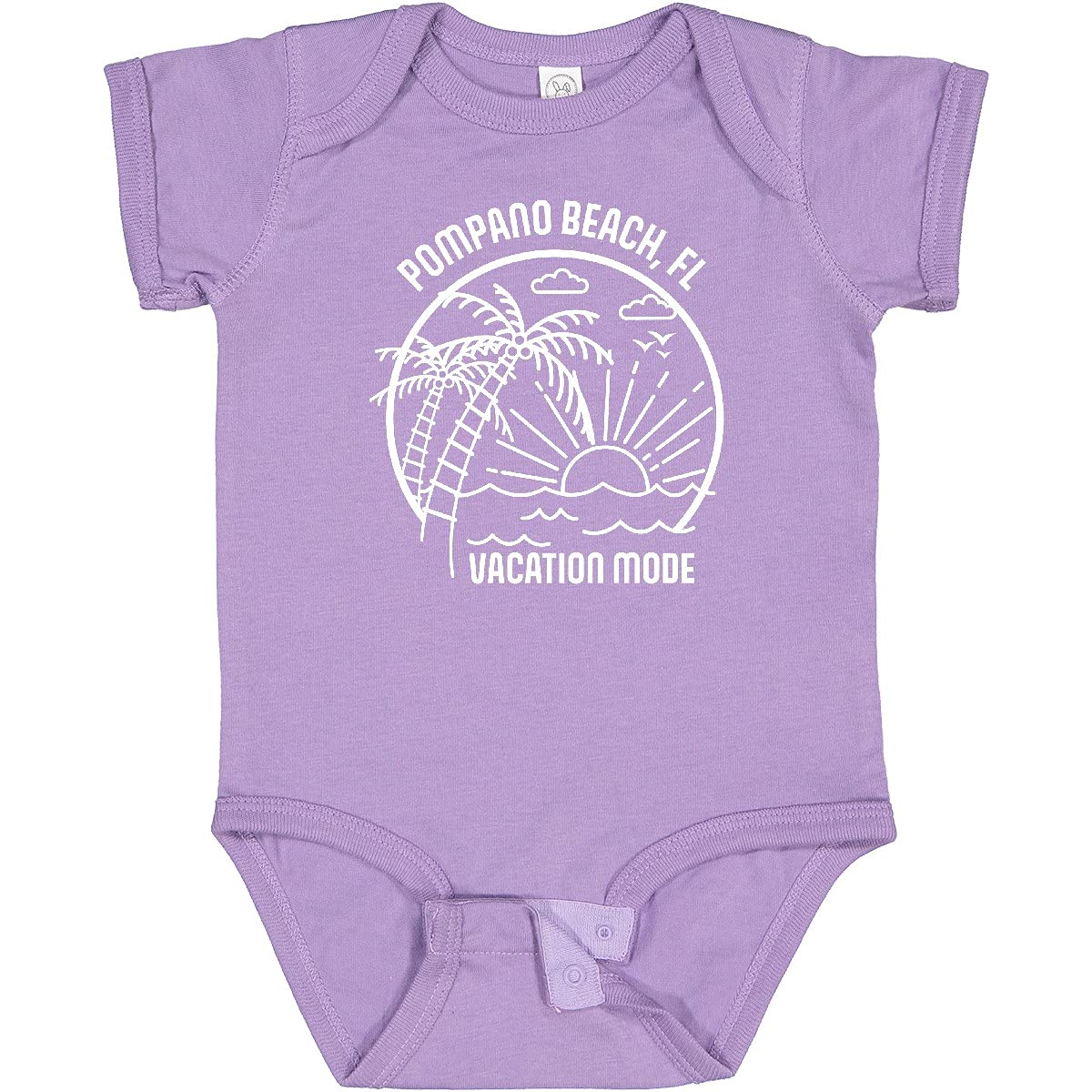 Inktastic Summer Vacation Mode Pompano Beach Florida Baby Bodysuit - Cute Florida-Themed Outfit for Infants & Toddlers - Perfect for Beach Trips, Family Photos & Vacation Souvenirs