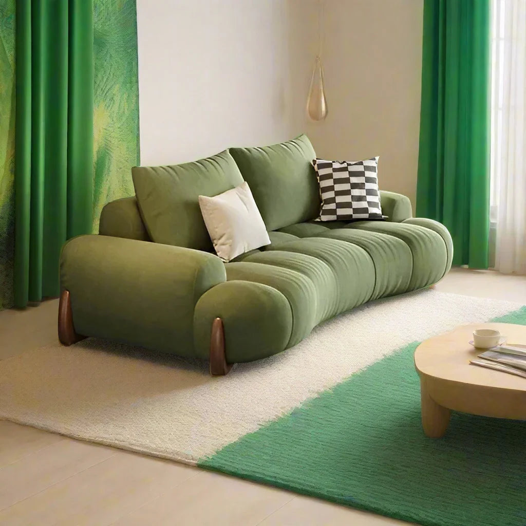Luxury Curved Living Room Sofa Set - Modern Sectional Couch for Home, Office & Lounge - Comfortable Upholstered Furniture for Relaxing & Entertaining