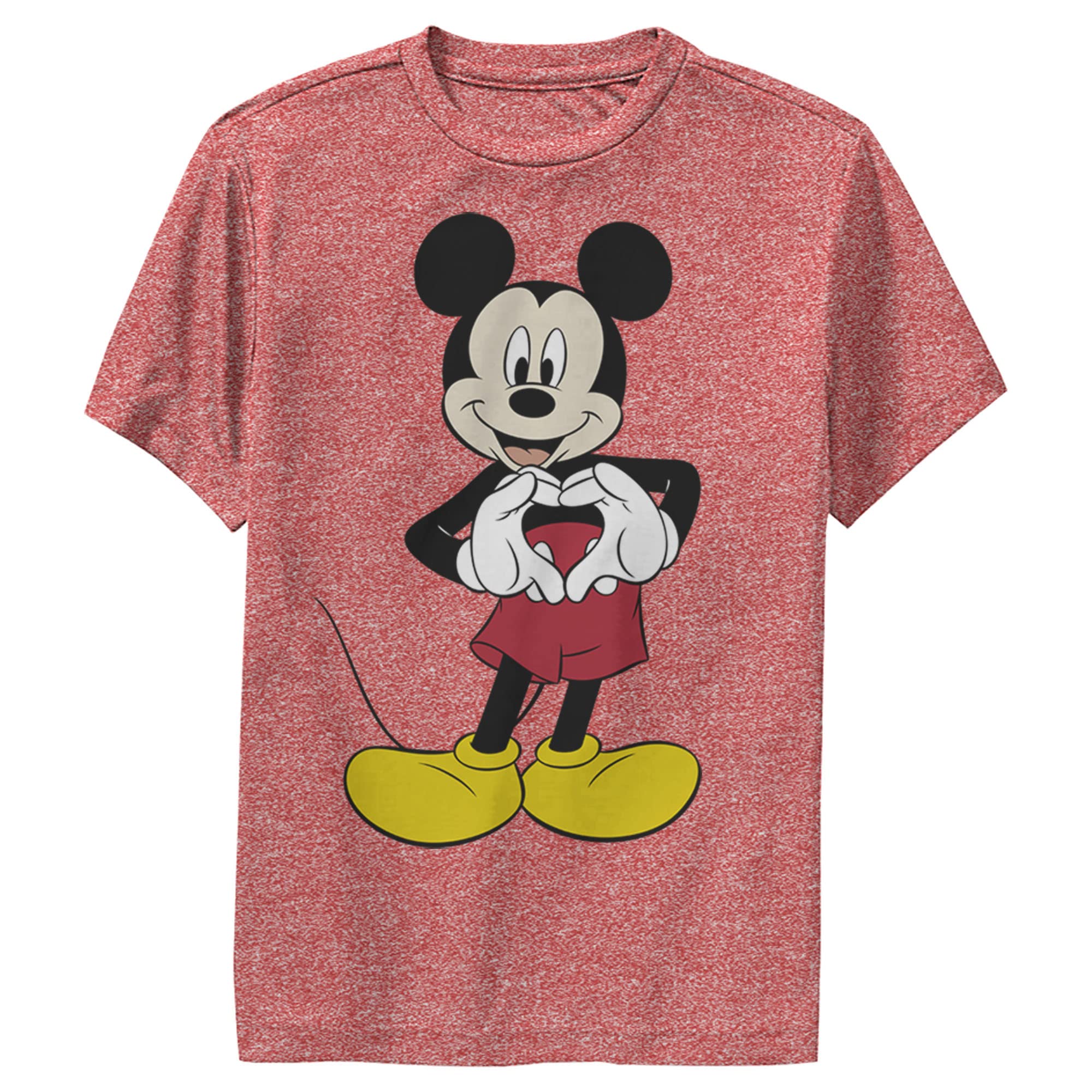 Disney Mickey Mouse Love Graphic Boys Performance T-Shirt - Soft & Breathable for Play, School & Everyday Wear