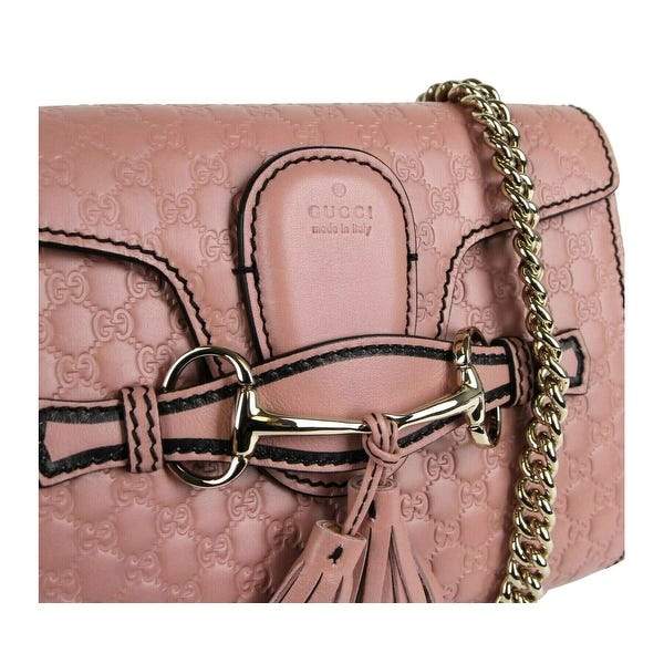 Gucci Emily Mini Micro Guccissima Leather Crossbody Bag in Light Pink - Perfect for Date Night & Evening Events