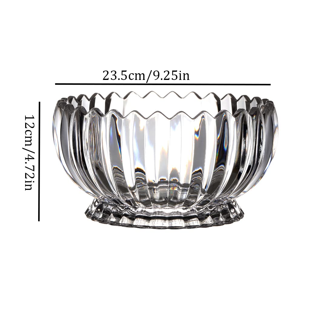**Large Transparent Glass Fruit Bowl - Elegant Home Decor for Living Room, Coffee Table | Perfect for Serving Fruits, Candy, Snacks & Party Dishes**    *(Use: Ideal for family gatherings, entertaining guests, or as a stylish centerpiece to display fresh fruits and treats in your living room or dining area.)*