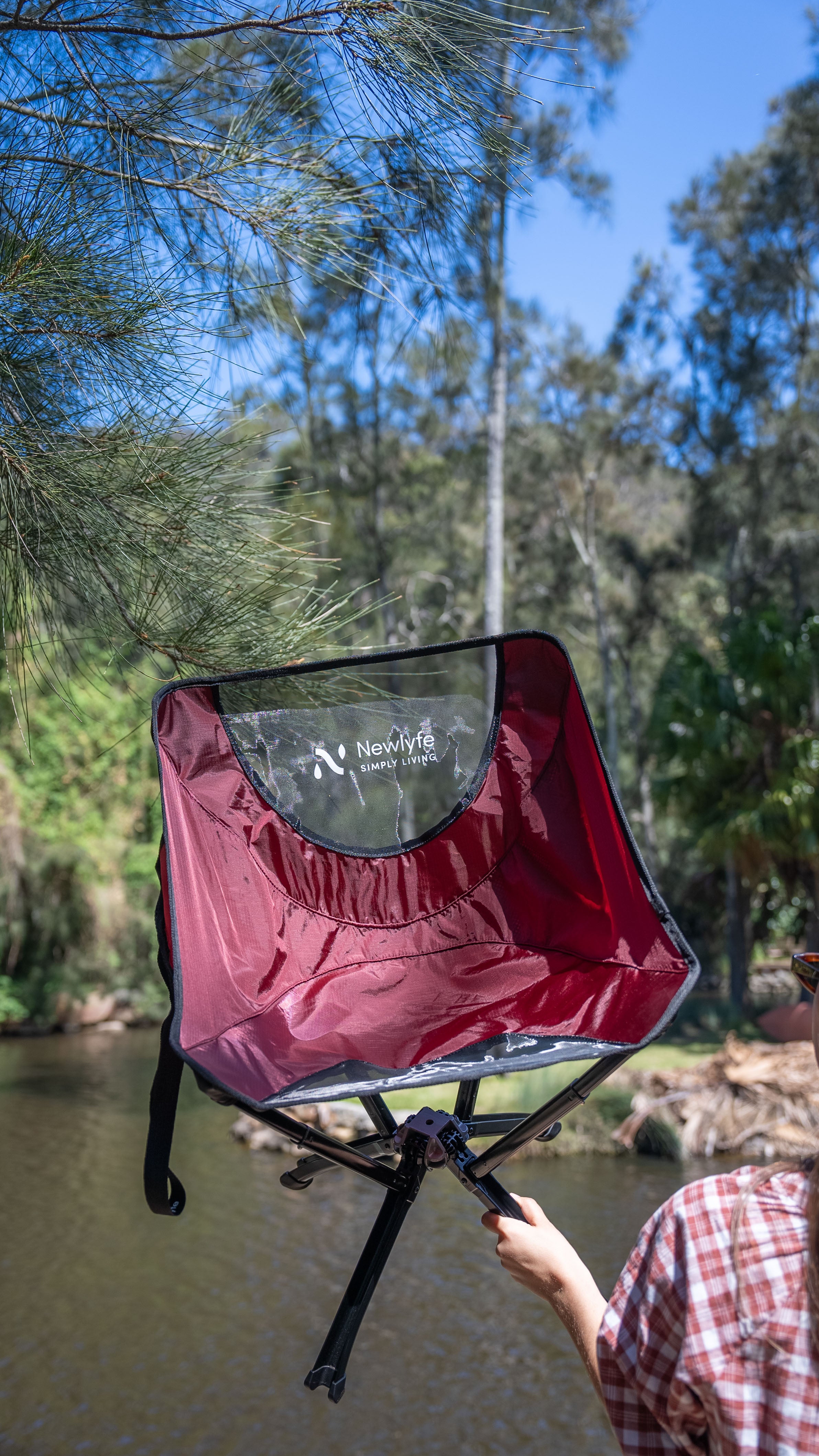 Outback Explorer Portable Folding Camping Chair - Lightweight, Durable & Comfortable for Outdoor Adventures, Beach, Picnics, and Backyard Relaxation