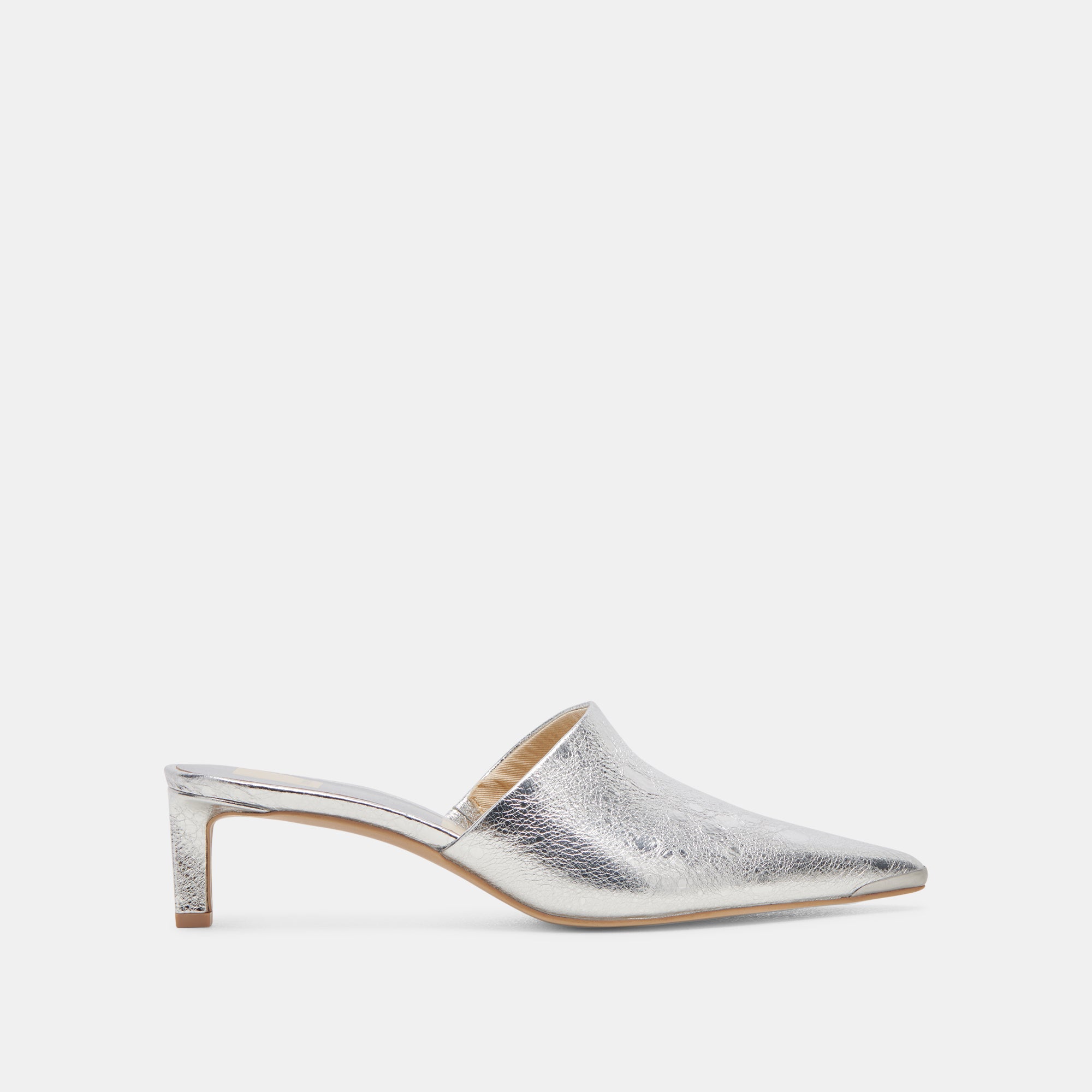 LEXY Women's Silver Distressed Leather High Heels - Stylish & Comfortable Dress Shoes for Party, Wedding & Evening Events