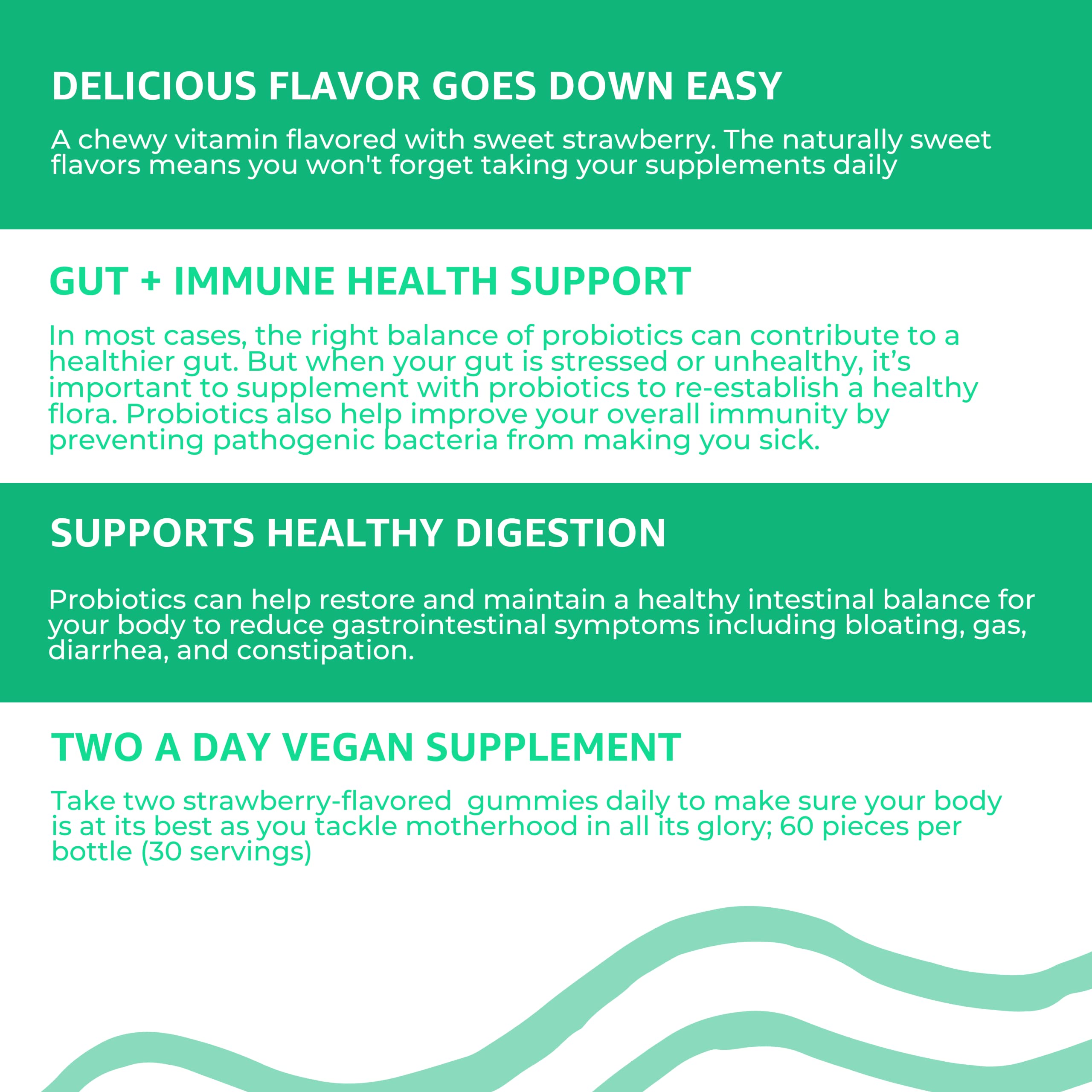 Organic Probiotic Gummy Vitamins for Moms - Strawberry Flavor with 5 Billion CFU - Supports Digestive Health & Immunity - Postpartum & Breastfeeding Wellness Supplement