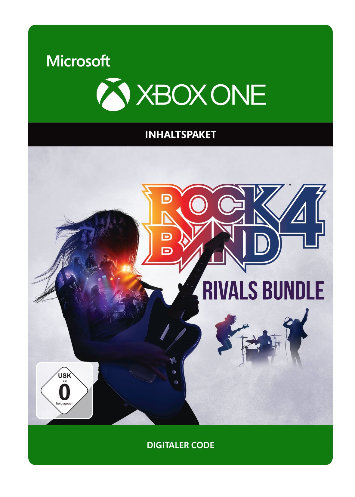 Rock Band 4 Rivals Bundle for Xbox One - Digital Download Code | Full Band Game with Guitar, Drums & Microphone | Perfect for Parties & Family Game Nights
