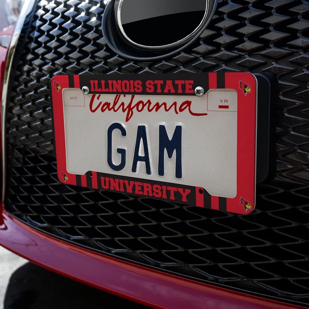 Illinois State University Logo License Plate Frame - Custom College Car Tag Holder for Alumni & Fans - Perfect for Tailgating, Game Days & School Pride