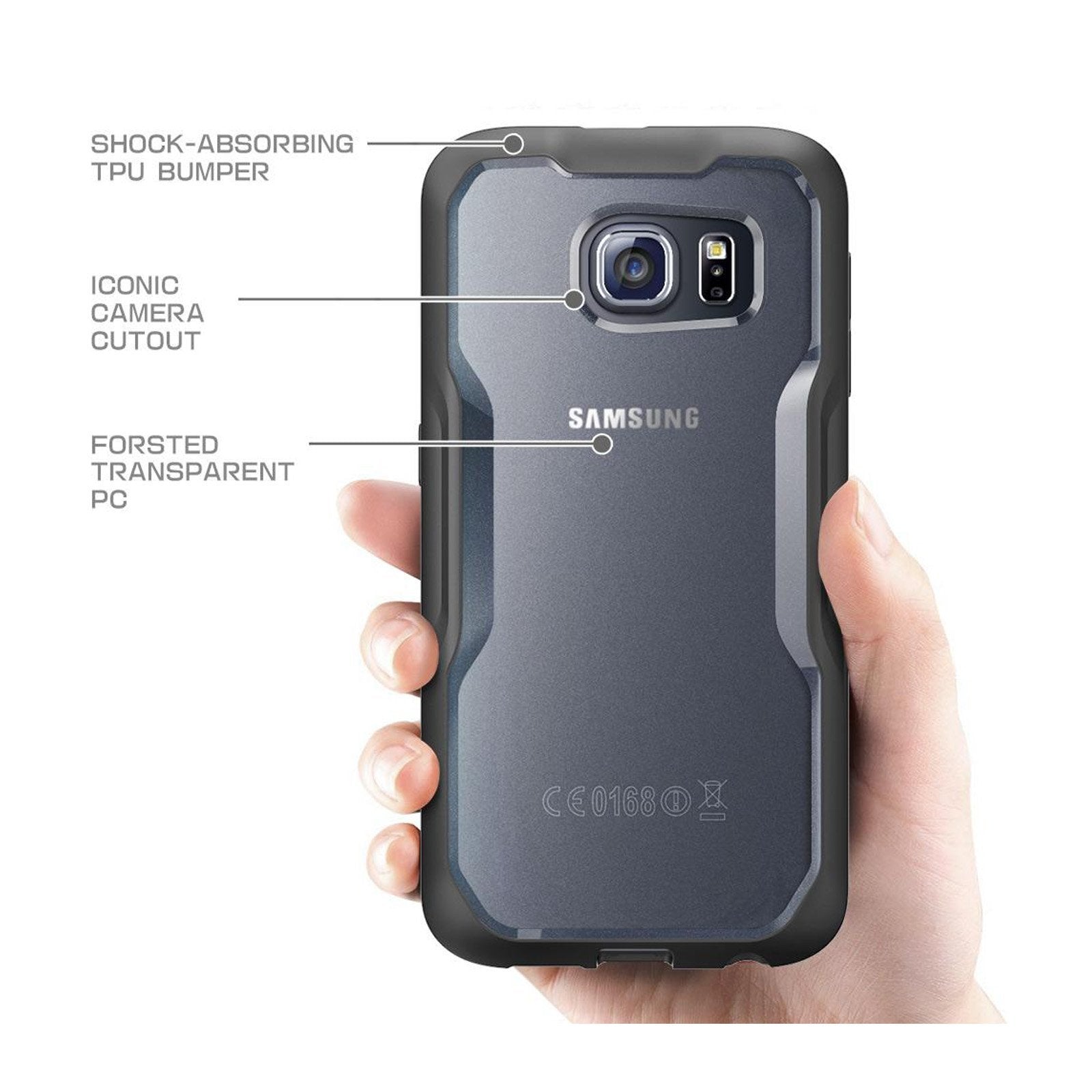 Samsung Galaxy S6 Unicorn Beetle Hybrid Protective Bumper Case - Shockproof & Scratch Resistant Cover with Frost Finish - Perfect for Outdoor Activities & Daily Use