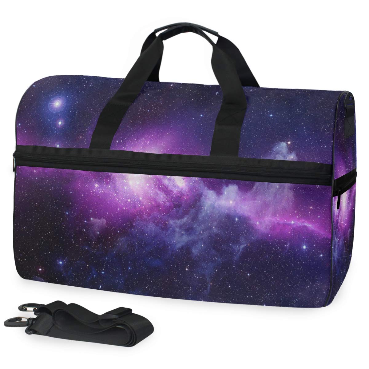 ALAZA Universe Nebula Galaxy Print Sports Gym Duffel Bag - Travel Luggage with Shoe Compartment for Men & Women - Perfect for Gym, Travel & Weekend Getaways