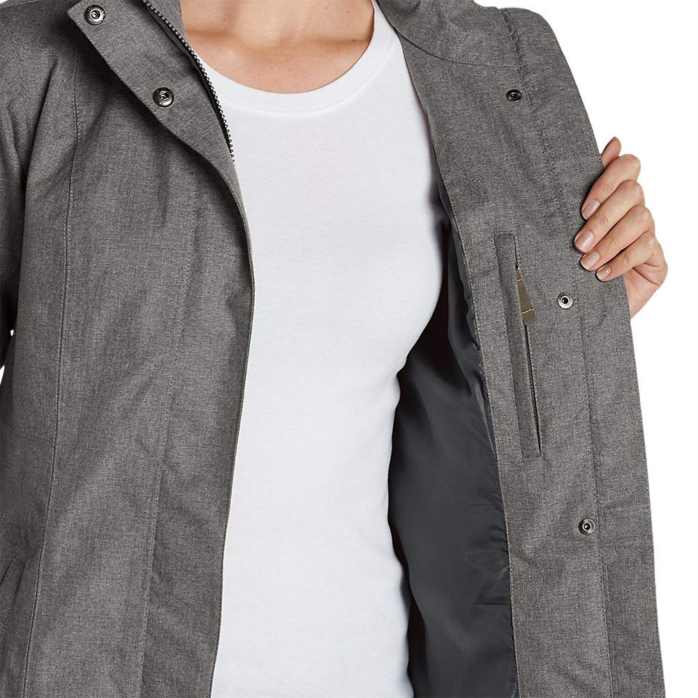 Eddie Bauer Women's Waterproof Trench Coat - Lightweight Rain Jacket for Travel & Commuting | All-Weather Windproof Outerwear for Work & Outdoor Activities