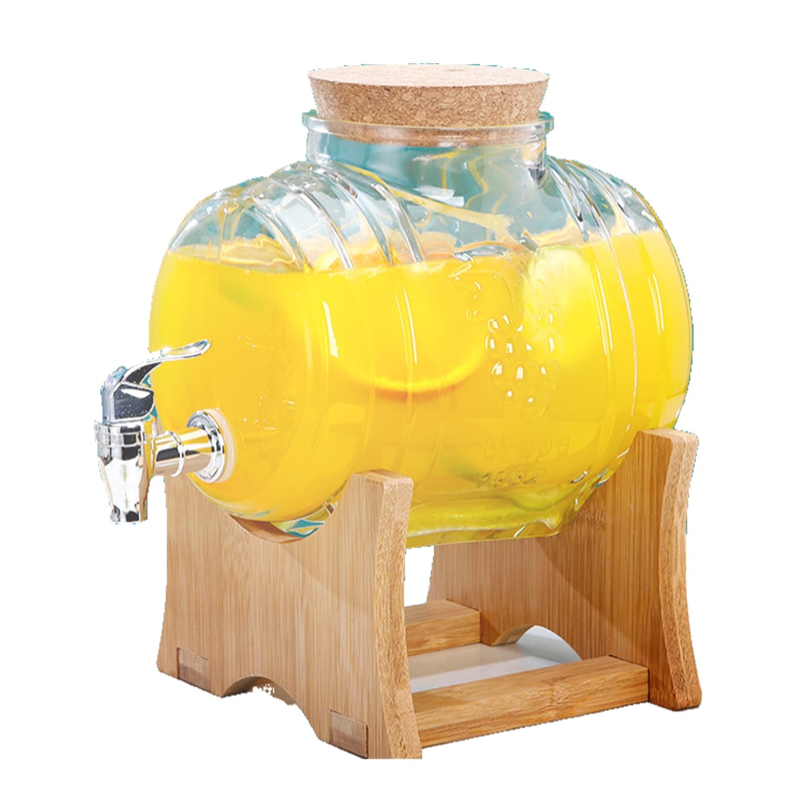Glass Beverage Dispenser with Spigot & Stand - 3L/5L Iced Drink Dispenser for Parties, Events & Home Use - Cold Drink Pitcher for Lemonade, Iced Tea & Cocktails - Perfect for BBQs, Weddings & Outdoor Gatherings