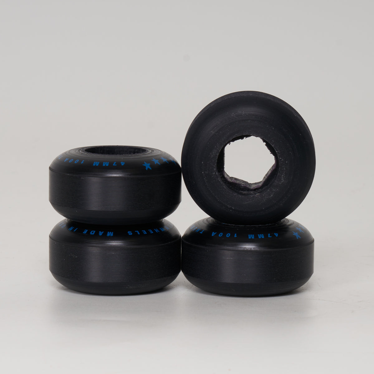 THEM Made in the USA 47mm Anti-Rocker Skateboard Wheels - Perfect for Aggressive Street Skating and Park Riding