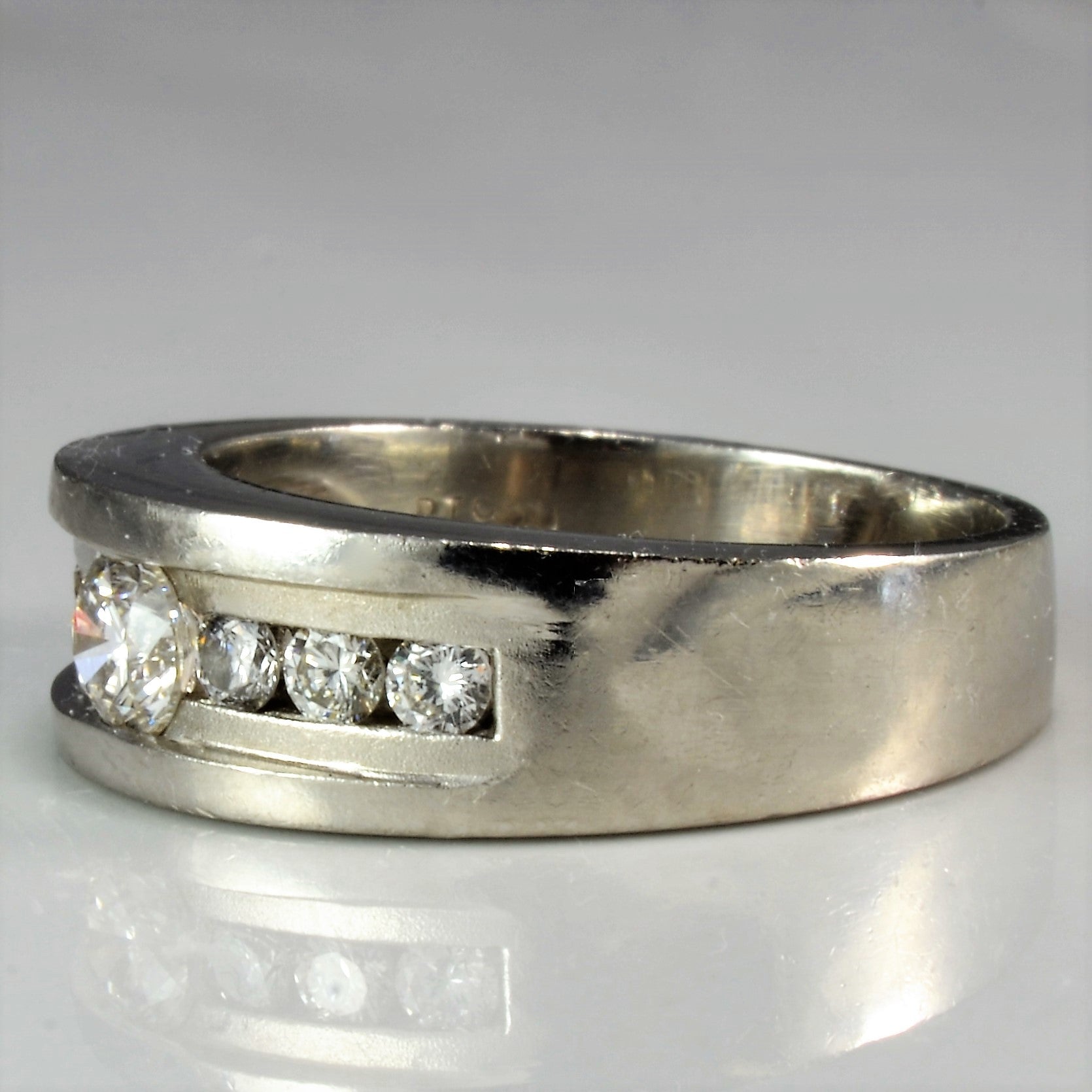 Platinum Diamond Wedding Band Ring for Women - 0.58 Carat Total Weight, SI1 Clarity, G/H Color, Size 8 - Perfect for Engagement, Anniversary & Special Occasion Gifts