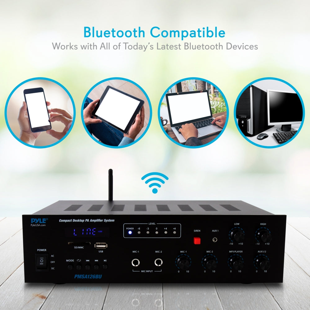 Wireless Bluetooth Audio Amplifier Receiver - Hi-Fi Stereo Sound for Home Theater, Speakers & Car Audio System | Perfect for Streaming Music, Gaming & Parties