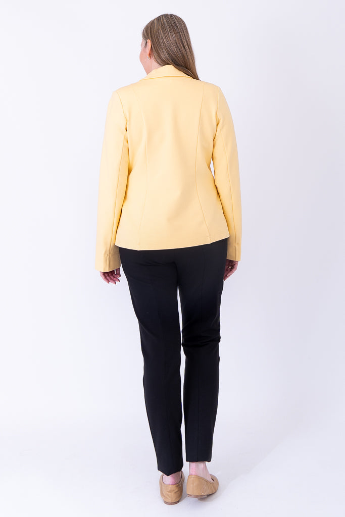Anders Blazer Jacket for Women - Soft Butter Yellow Modal Blend - Perfect for Office, Business Meetings & Formal Events