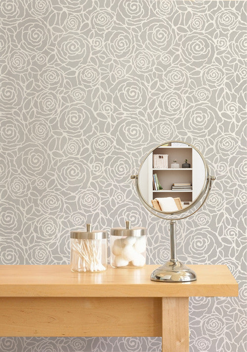 Rockin' Roses Damask Wall Stencil - Reusable DIY Painting Template for Home Decor, Bedroom & Nursery Accent Walls - Perfect for Wall Art, Furniture Upcycling and Craft Projects