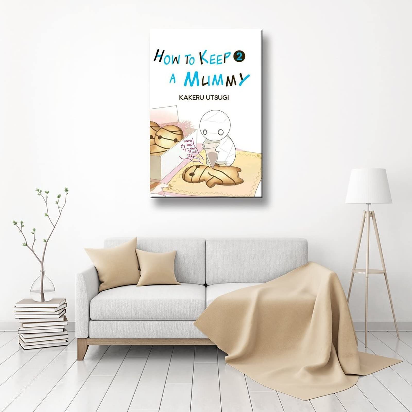 Cute How to Keep a Mummy Anime Wall Art Poster - Japanese Pet Decor Canvas Painting Print (24x36 inches/60x90cm) Framed/Unframed - Perfect for Living Room, Bedroom & Anime Fan Gifts