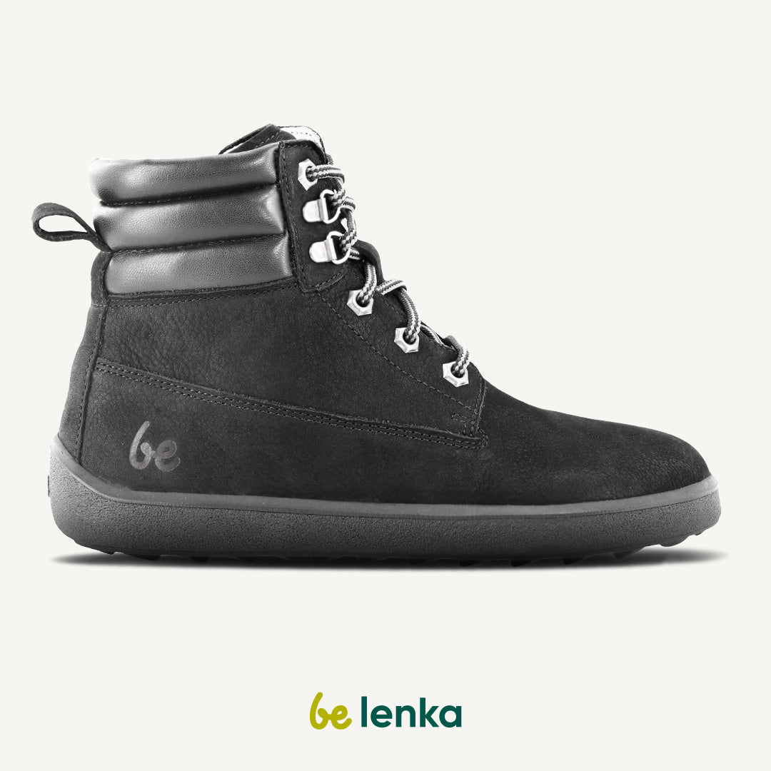 Barefoot Boots for Women & Men - Be Lenka Nevada Neo All Black | Minimalist Comfort Shoes for Hiking, Walking & Everyday Wear