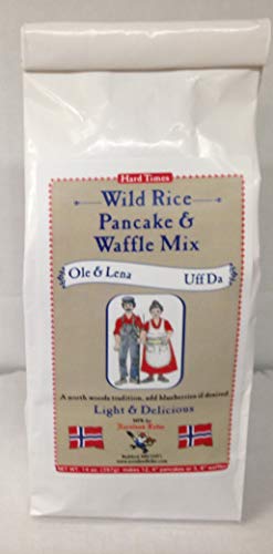 Ole & Lena Wild Rice Pancake & Waffle Mix - 14 oz (2 Pack) | Gluten-Free Breakfast Mix for Fluffy Pancakes & Crispy Waffles | Perfect for Family Brunches & Holiday Breakfasts