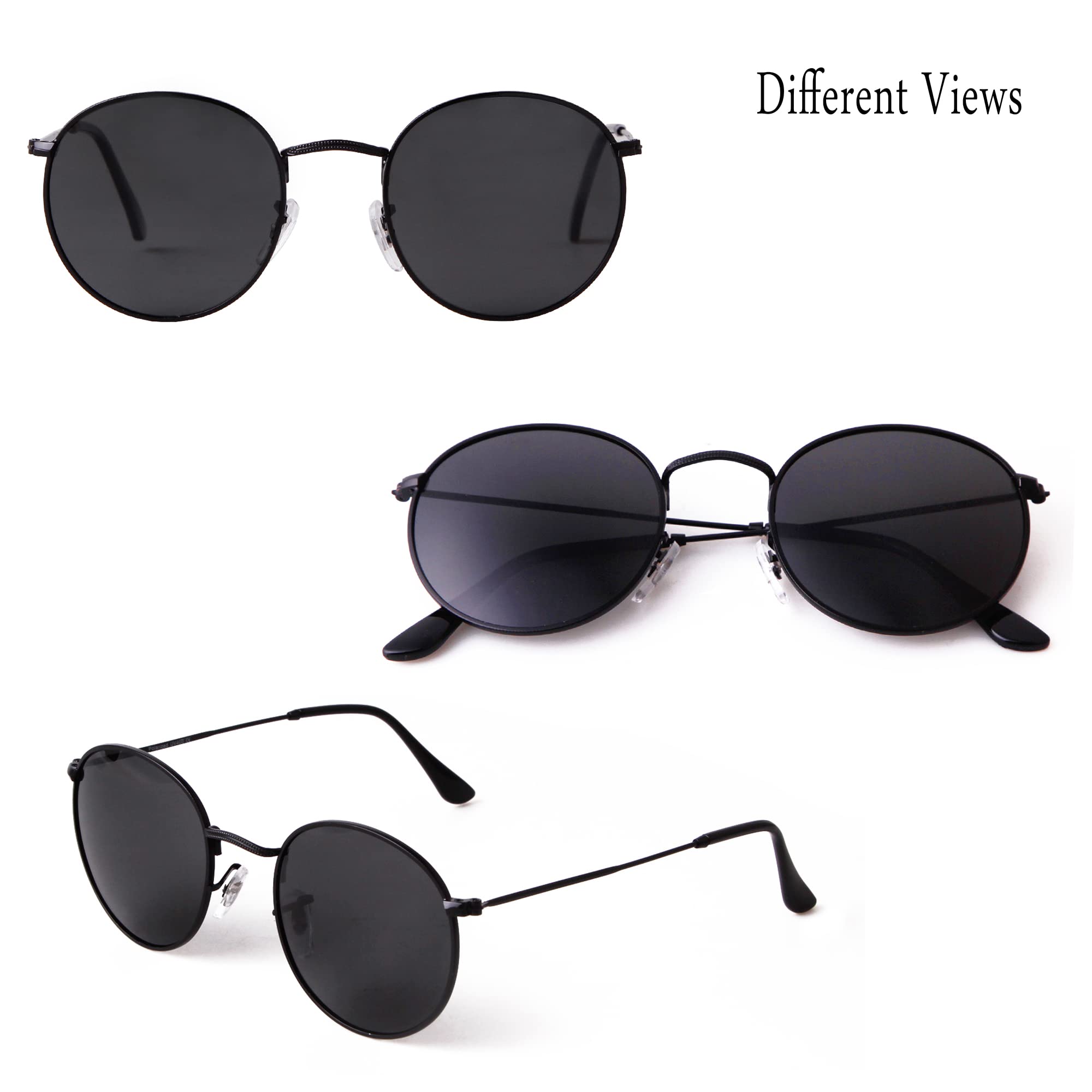 Women's & Men's Round Polarized Sunglasses - UV Protection & Anti-Glare - Perfect for Driving, Beach & Outdoor Activities