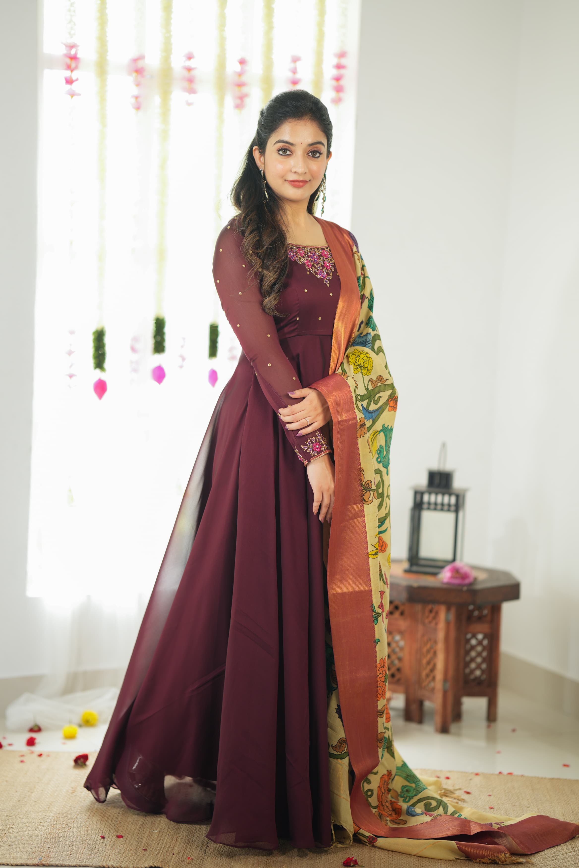 DD594 Meera Designer Anarkali Suit with Georgette Dupatta - Elegant Indian Ethnic Wear for Women, Perfect for Weddings, Parties & Festive Occasions