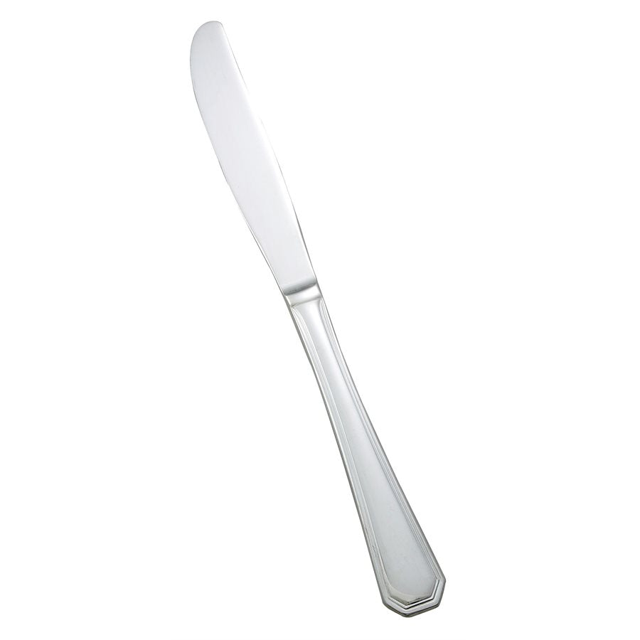 Winco 8-Inch Victoria Stainless Steel Dinner Knife - Set of 12, Professional Restaurant-Grade Cutlery for Steak, Meat, and Fine Dining at Home