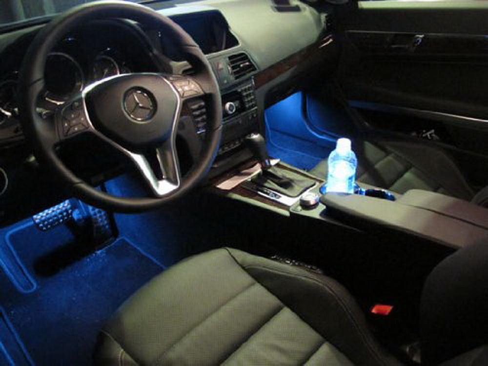 3 SMD White LED Strip Lights for Car Interior - Cup Holder, Gauge Cluster, Glove Box & Footwell Lighting - DIY Car Ambient Lighting Upgrade for Night Driving & Interior Decoration