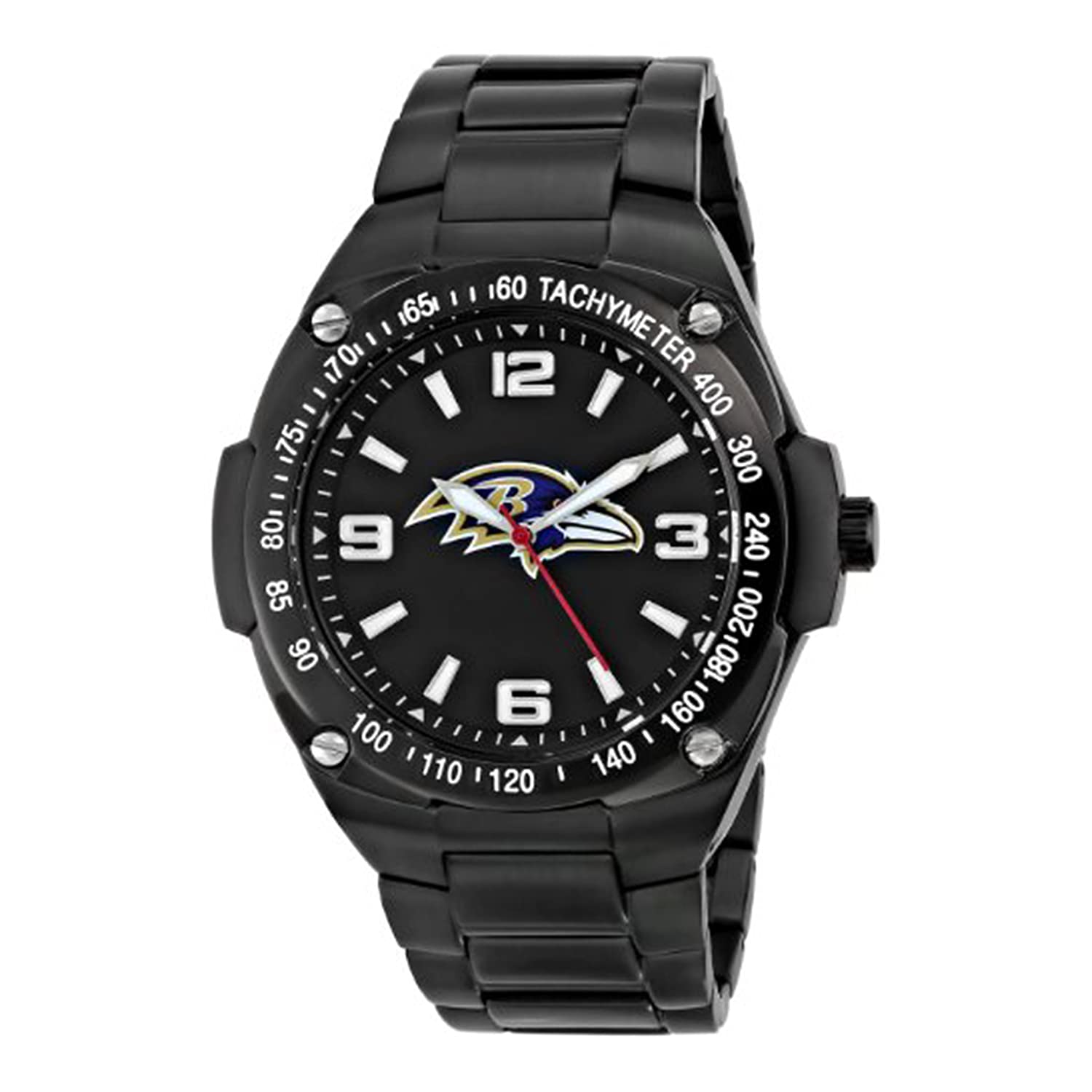 Game Time Men's NFL Gladiator Triple Black Watch - Stylish Sports Watch for Football Fans, Durable Waterproof Watch for Game Day, Work & Outdoor Activities