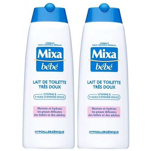 Mixa Baby Milk Toiletries - Ultra Soft Baby Wash, 2 x 250ml Set | Gentle Cleansing for Newborns & Sensitive Skin | Perfect for Bath Time & Daily Baby Care Routine