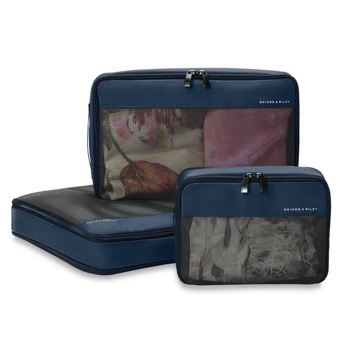 Briggs & Riley Travel Essentials Check In Packing Cube Set - 3-Piece Luggage Organizers for Suitcases | Perfect for Business Trips, Vacations & Weekend Getaways