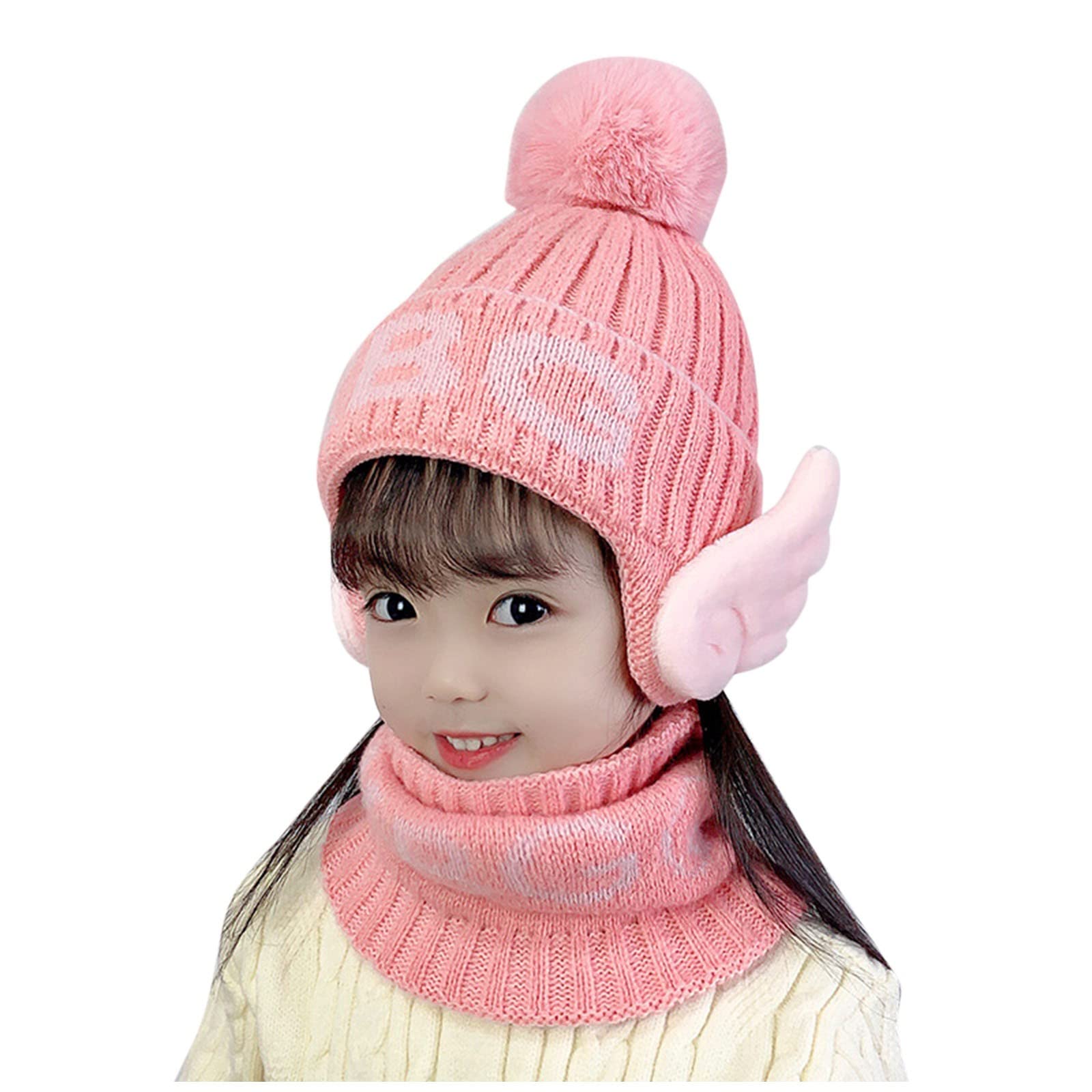 Warm Fleece Knit Winter Hat for Kids - Soft Coif Hood & Scarf Set - Perfect for Snow Play, Skiing, and Cold Weather Outdoor Activities