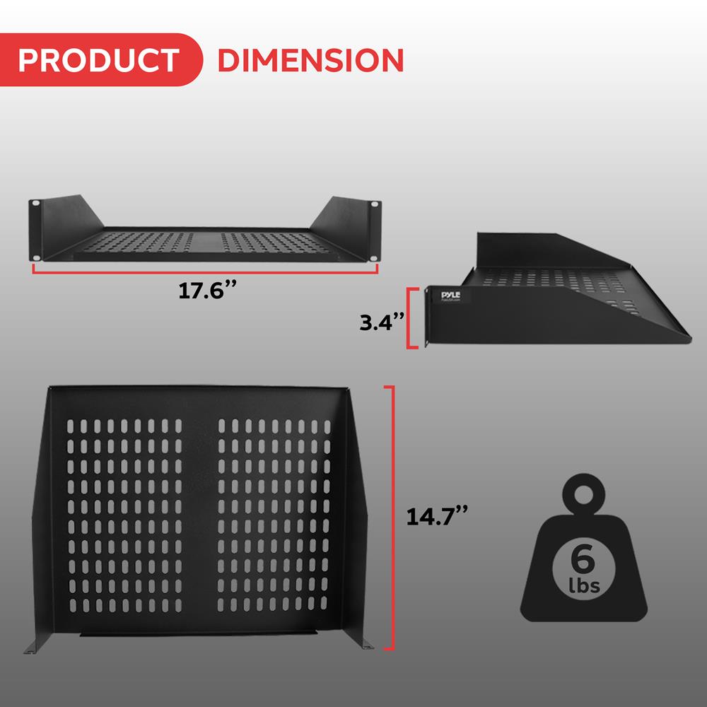 2U Server Rack Shelf Mount Tray - Heavy Duty 19