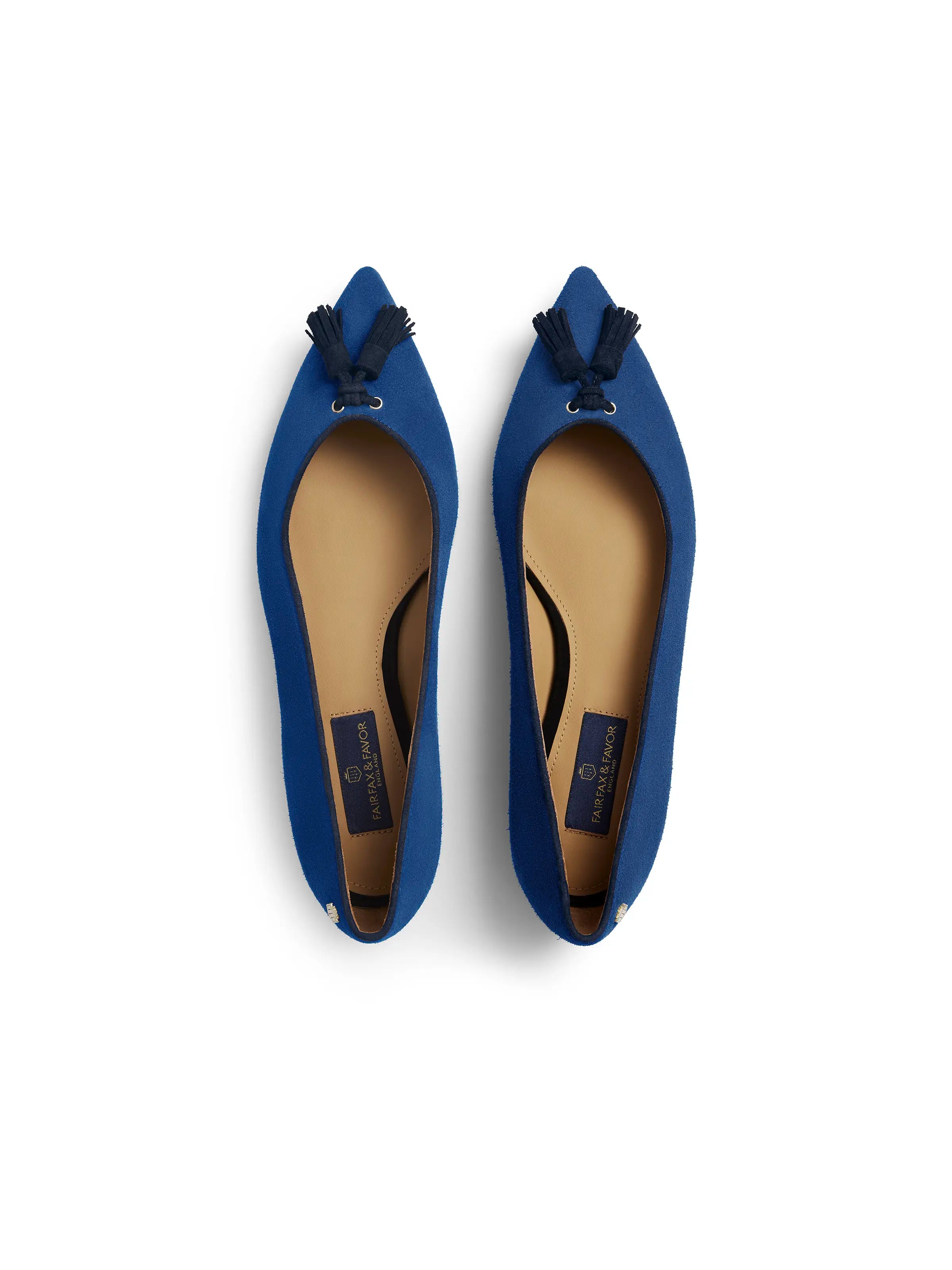 Newbury Pump Women's Shoes - Porto Blue & Navy Suede Loafers | Comfortable Slip-On Casual Flats for Work, Office & Everyday Wear