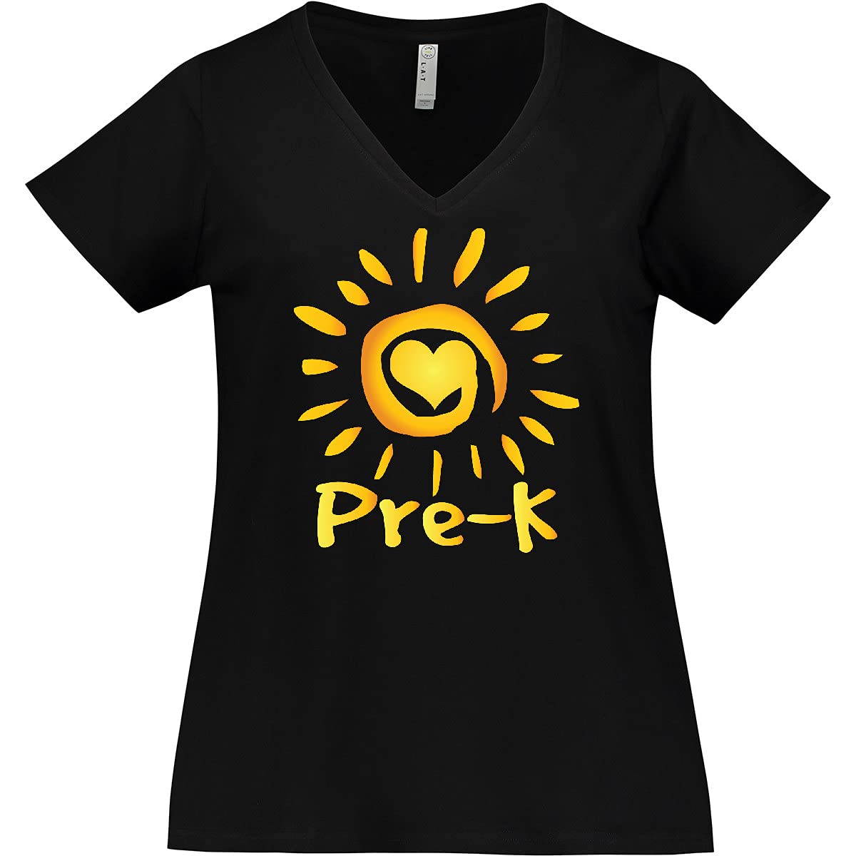Inktastic Pre-K Teacher Preschool Women's Plus Size V-Neck T-Shirt - Comfortable & Stylish Teaching Apparel for Preschool Educators & Daycare Staff