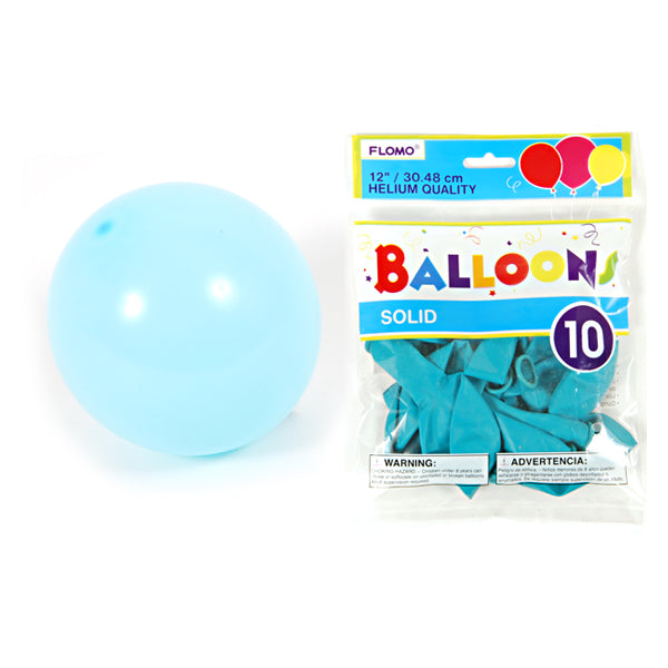 10 Pack Turquoise Balloons - 12 Inch Latex Party Balloons for Birthday, Wedding, Baby Shower & Holiday Decorations